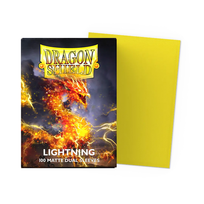 Dragon Shield - Lightning: Standard Size 100 Matte Dual Sleeves (Magic, Pokémon, Riftbound, One Piece)
