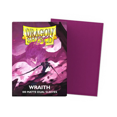 Dragon Shield - Wraith: Standard Size 100 Matte Dual Sleeves (Magic, Pokémon, One Piece)