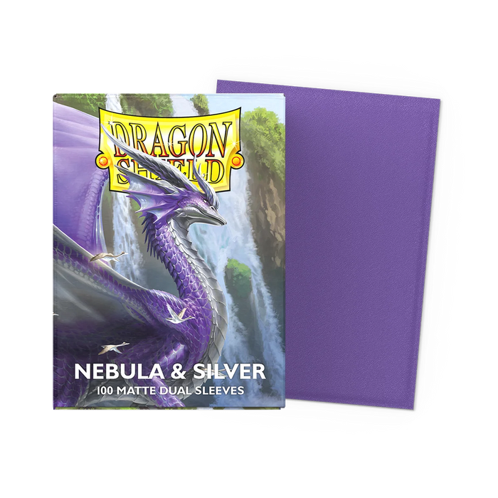 Dragon Shield - Nebula & Silver: Standard Size 100 Matte Dual Sleeves (Magic, Pokémon, Riftbound, One Piece)