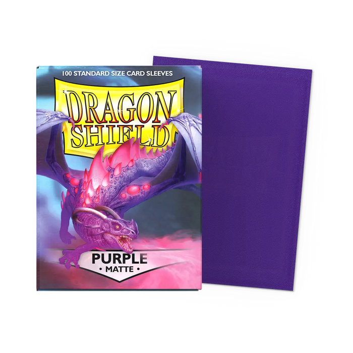Dragon Shield - Purple: Standard Size 100 Matte Sleeves (Magic, Pokémon, Riftbound, One Piece)