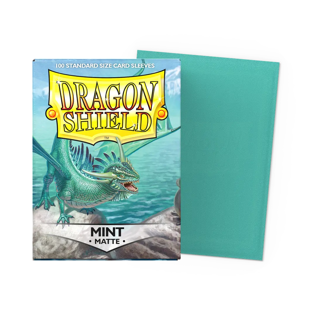 Dragon Shield - Mint: Standard Size 100 Matte Sleeves (Magic, Pokémon, Riftbound, One Piece)