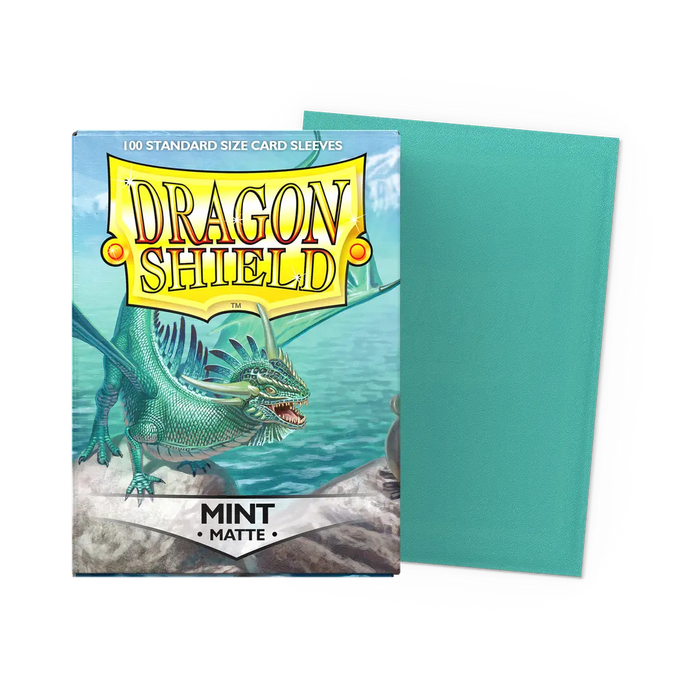 Dragon Shield - Mint: Standard Size 100 Matte Sleeves (Magic, Pokémon, Riftbound, One Piece)