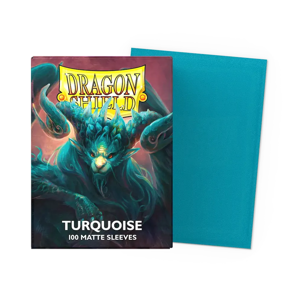 Dragon Shield - Turquoise: Standard Size 100 Matte Sleeves (Magic, Pokémon, Riftbound, One Piece)