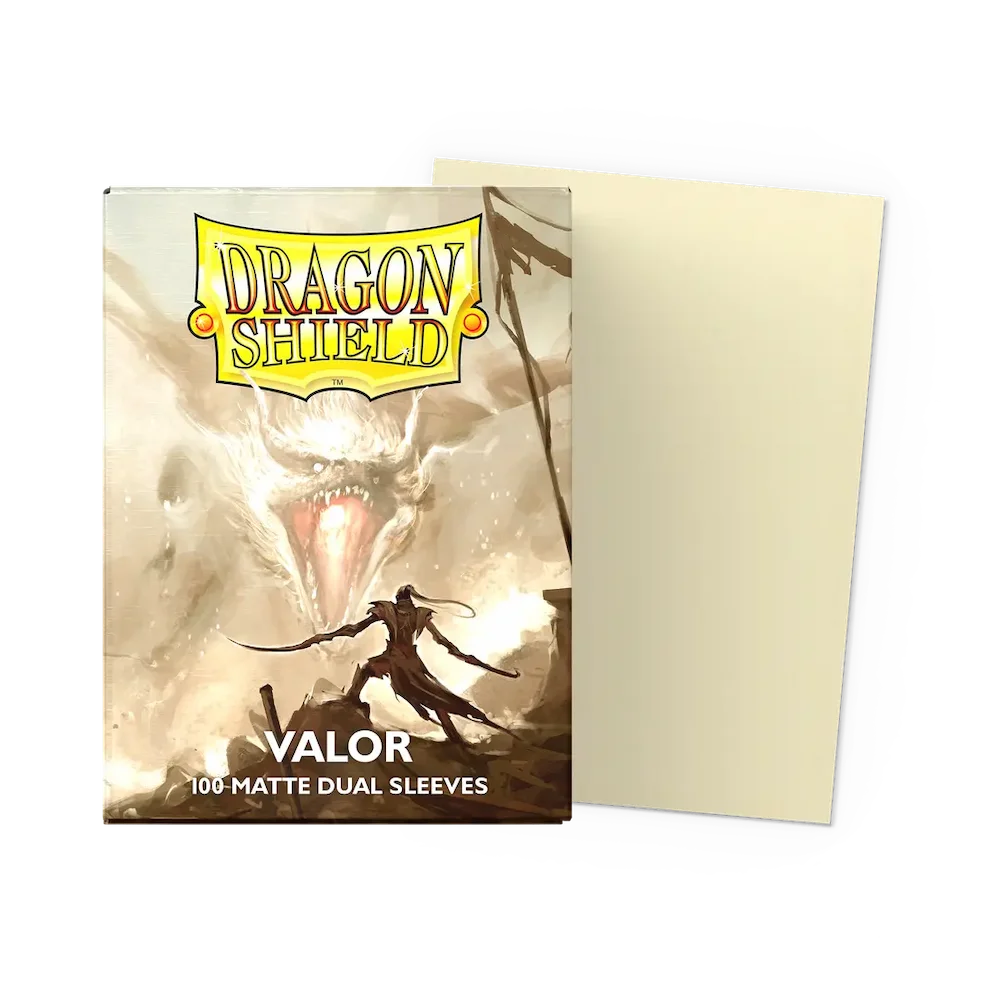 Dragon Shield - Valor: Standard Size 100 Matte Dual Sleeves (Magic, Pokémon, Riftbound, One Piece)