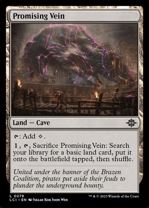 Promising Vein, The Lost Caverns of Ixalan, Colorless, Common, , Land, Cave, Foil, NM