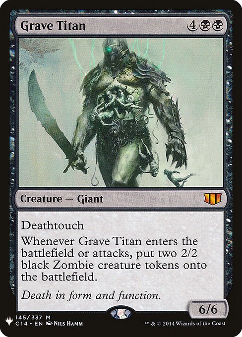 Grave Titan, The List, Black, Mythic, , Creature, Giant, Non-Foil, NM