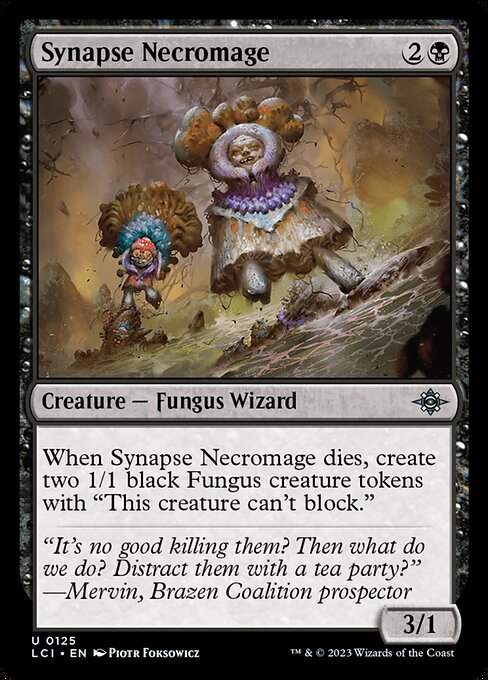 Synapse Necromage, The Lost Caverns of Ixalan, Black, Uncommon, , Creature, Fungus Wizard, Foil, NM