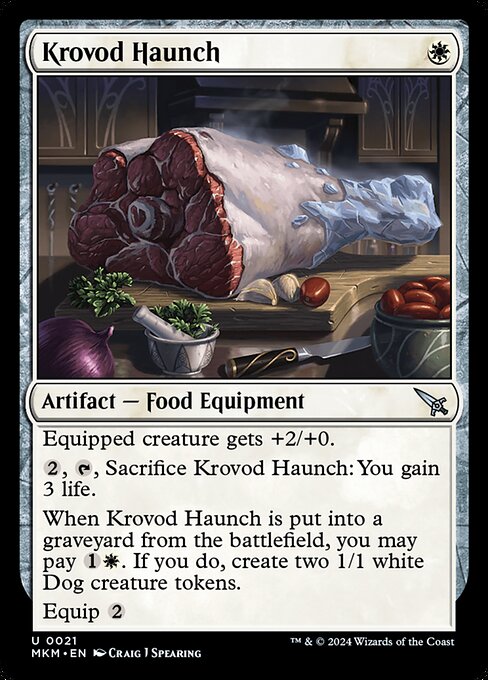 Krovod Haunch, Murders at Karlov Manor, White, Uncommon, , Artifact, Food Equipment, Non-Foil, NM