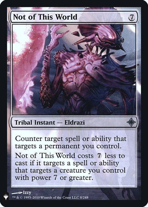 Not of This World, The List, Colorless, Uncommon, , Tribal Instant, Eldrazi, Foil, NM