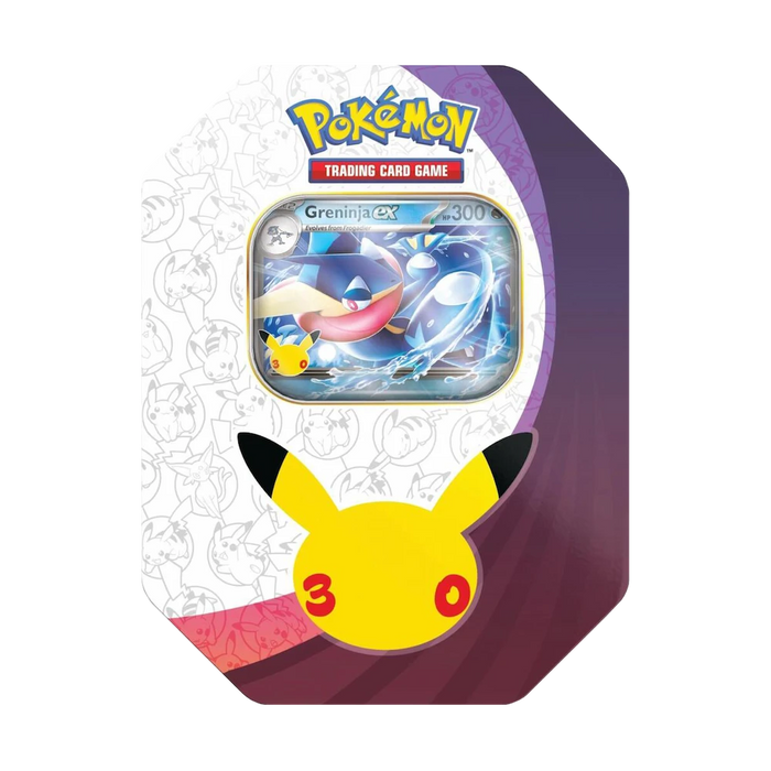 Pokémon - 30th Celebration: Greninja ex Tin (4 Packs & 1 Promo Card)