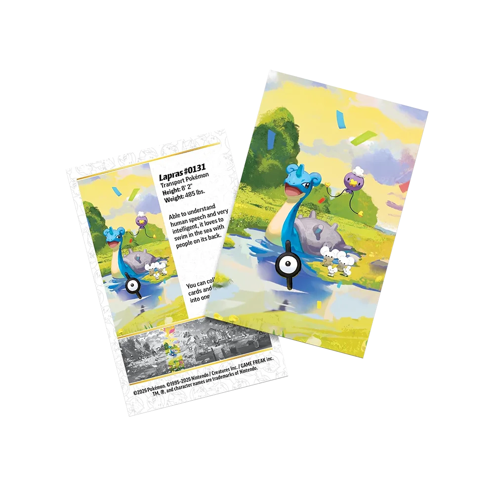 Pokémon - 30th Celebration: Mini Tin Lapras (2 Packs, 1 Art Card & 1 Sticker Sheet)