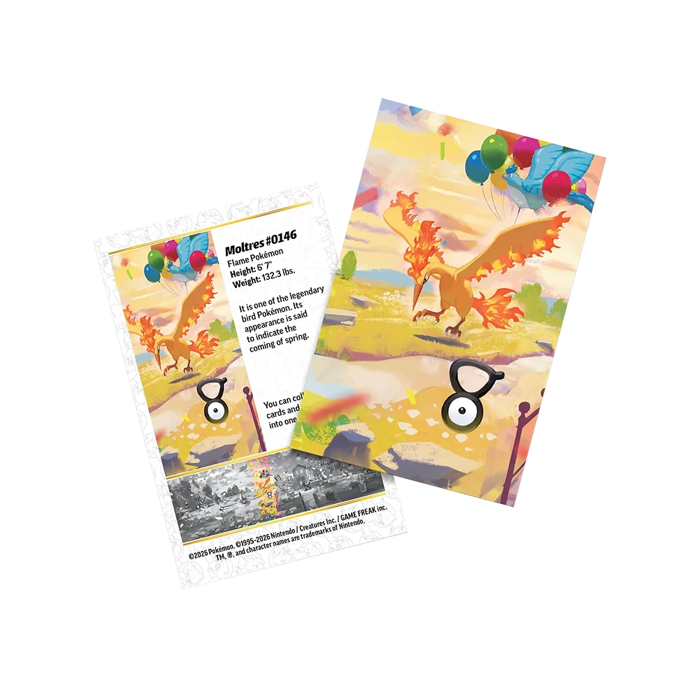 Pokémon - 30th Celebration: Mini Tin Moltres (2 Packs, 1 Art Card & 1 Sticker Sheet)