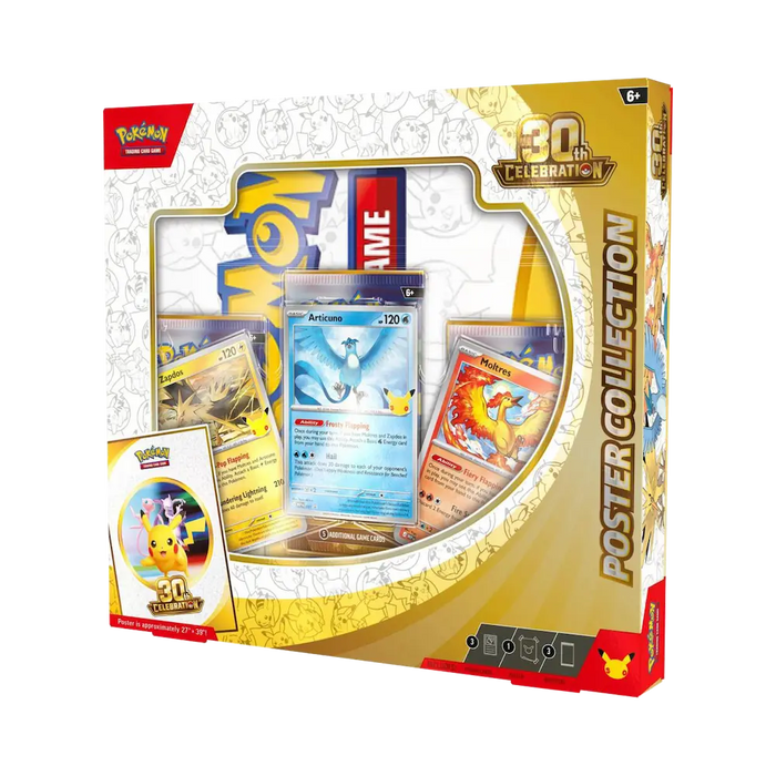Pokémon - 30th Celebration: Poster Collection (3 Packs, 3 Promo Cards & 1 Poster)