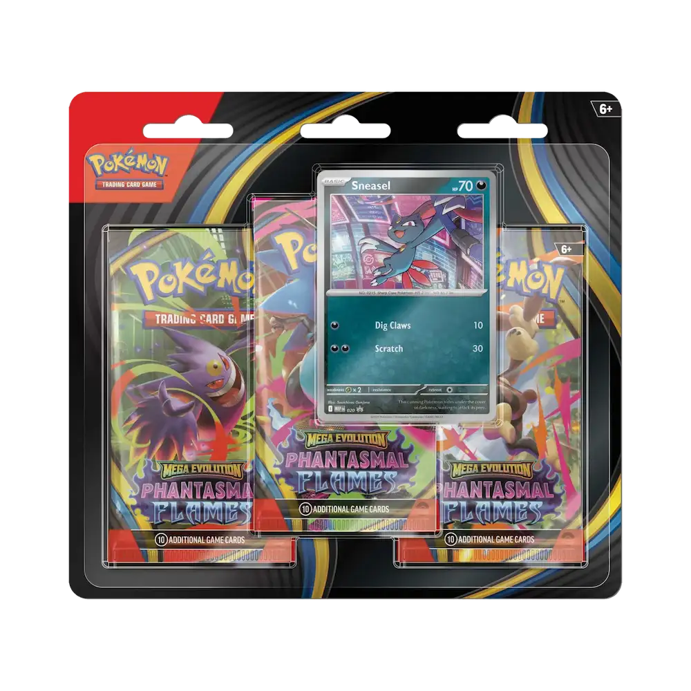 Pokémon - Mega Evolution: Phantasmal Flames 3-Booster Blister (3 Booster Packs & 1 Promo Card: Sneasel)