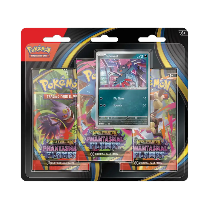 Pokémon - Mega Evolution: Phantasmal Flames 3-Booster Blister (3 Booster Packs & 1 Promo Card: Sneasel)