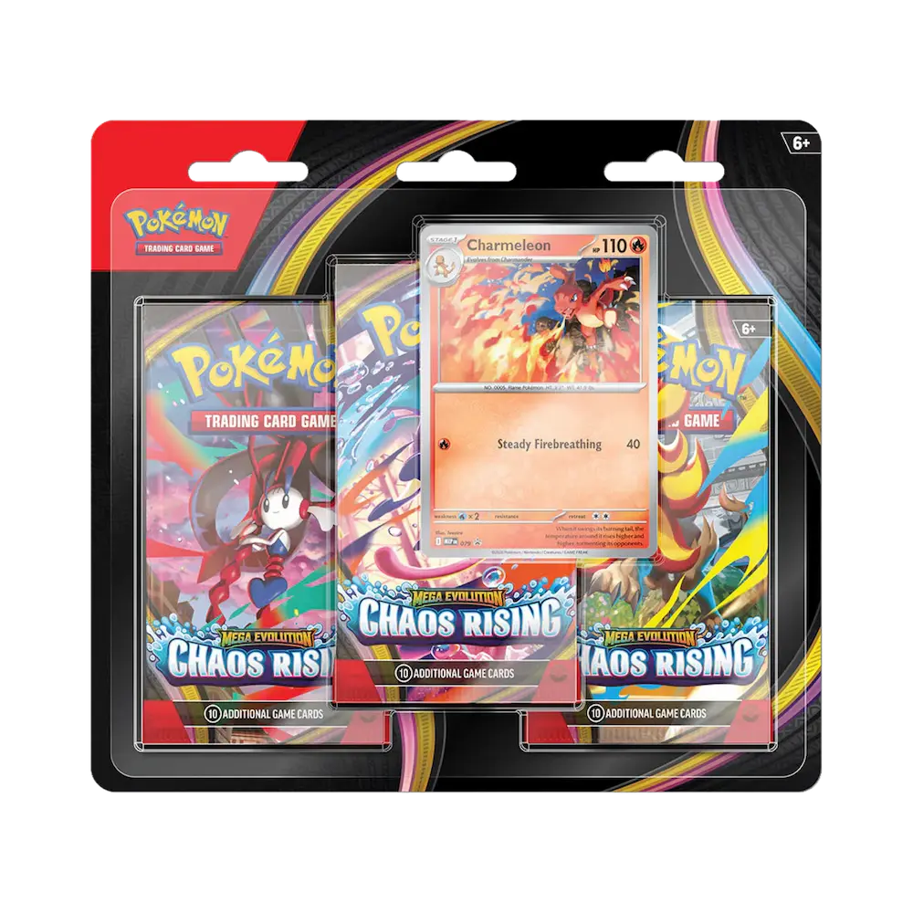Pokémon - Mega Evolution: Chaos Rising 3-Pack Blister (3 Packs & 1 Card: Charmeleon)