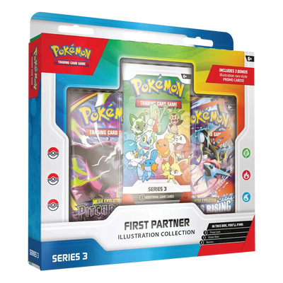 Pokémon - Series 3: First Partner Illustration Collection (3 Packs & 1 Sticker Sheet)