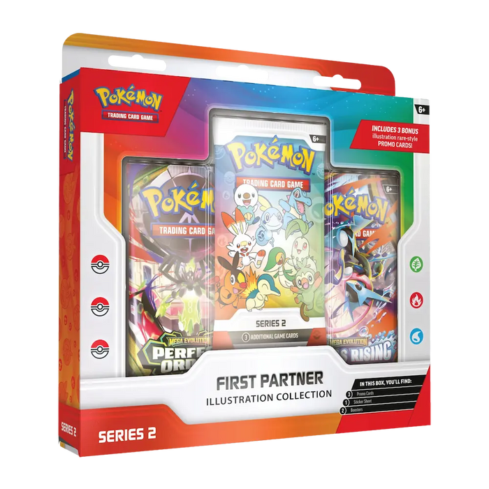 Pokémon - Series 2: First Partner Illustration Collection (3 Packs & 1 Sticker Sheet)