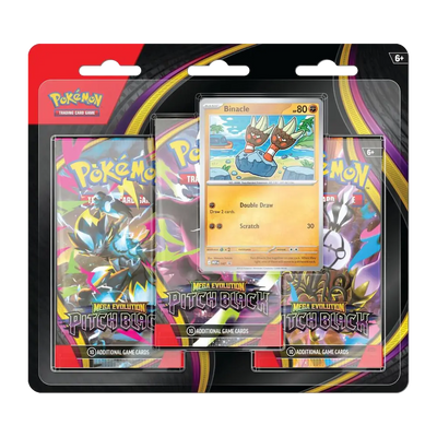 Pokémon - Mega Evolution: Pitch Black 3-Pack Blister (3 Packs & 1 Card: Binacle)