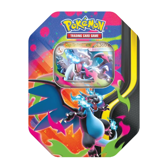 Pokémon - Mega Charizard ex Tins (4 Packs & 1 Foil Promo Card)