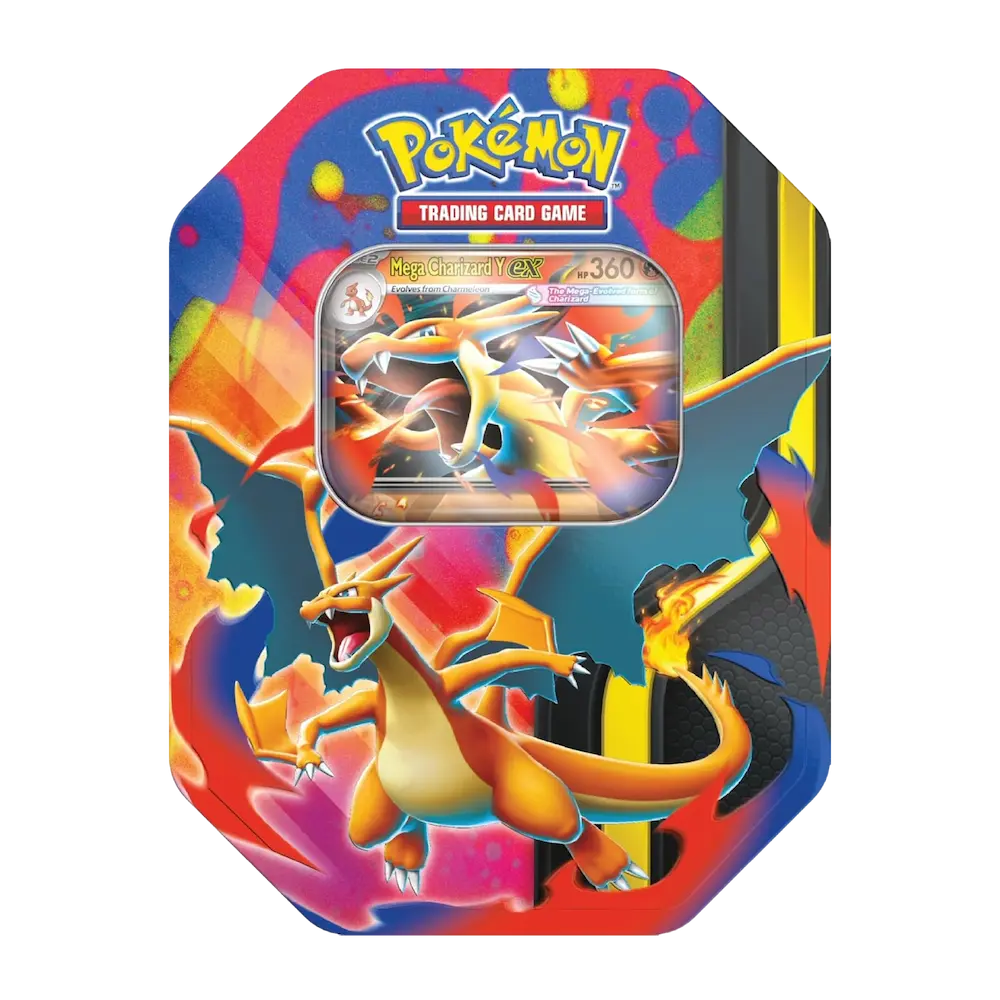 Pokémon - Mega Charizard ex Tins (4 Packs & 1 Foil Promo Card)