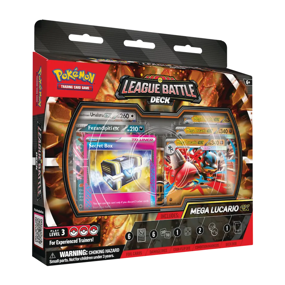 Pokémon - Mega Lucario ex League Battle Deck (1 Deck, 6 Damage Dice, 1 Coin-Flip Die & 1 Deck Box)