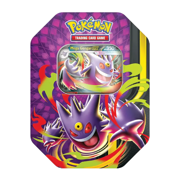 Pokémon - Mega Moonlit Tin: Mega Gengar ex (1 Foil Promo Card & 4 Packs)