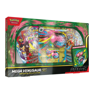 Pokémon - Mega Venusaur ex Premium Collection Box (8 Booster Packs, 1 Foil Promo Card & 1 Oversize Promo Card)