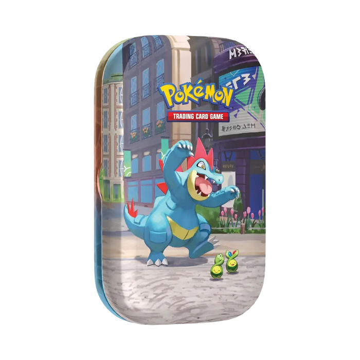 Pokémon - Lumiose City: Feraligatr & Budew Mini Tin (1 Sticker Sheet, 1 Pokémon Art Card & 2 Packs)