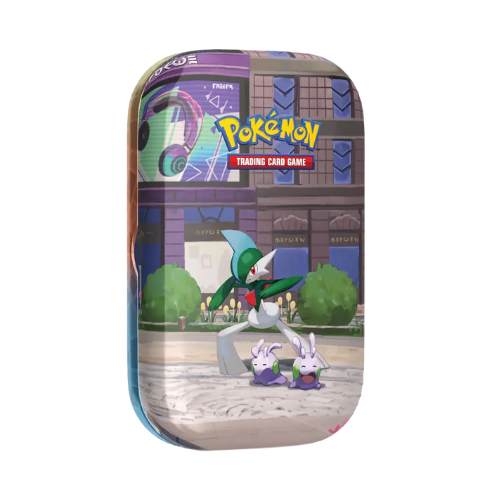 Pokémon - Lumiose City: Gallade & Goomy Mini Tin (1 Sticker Sheet, 1 Pokémon Art Card & 2 Packs)