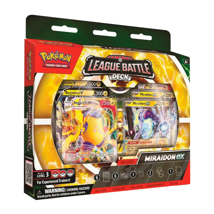 Pokémon - Miraidon ex League Battle Deck (1 Deck, 6 Damage Dice, 1 Coin-Flip Die & 1 Deck Box)