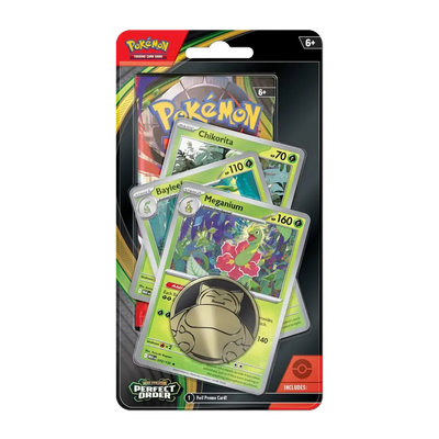 Pokémon - Mega Evolution: Perfect Order Premium Checklane Blister (1 Pack, 3 Cards & 1 Coin: Meganium)
