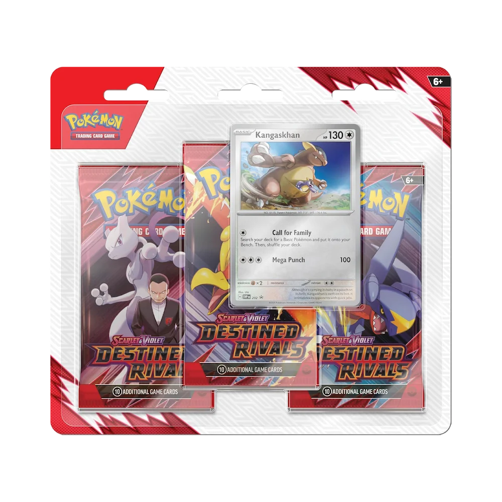 Pokèmon - Scarlet & Violet: Destined Rivals Blister Pack (3 Packs & Kangaskhan Promo)