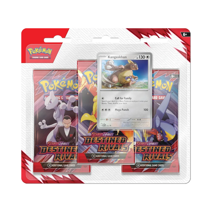 Pokèmon - Scarlet & Violet: Destined Rivals Blister Pack (3 Packs & Kangaskhan Promo)
