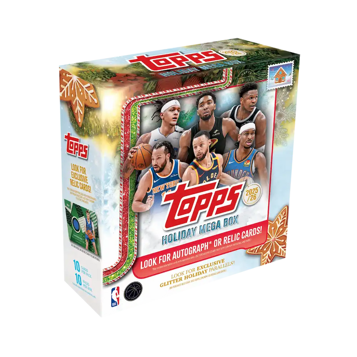 Topps - 2025/26 Holiday Basketball Mega Box (10 Packs)