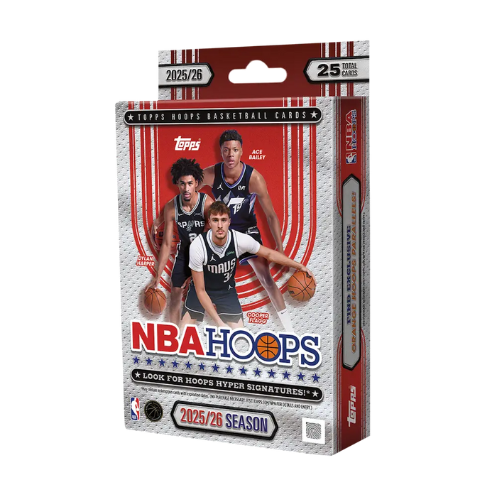 Topps - 2025/26 Hoops Basketball Hanger Box (25 Cards)