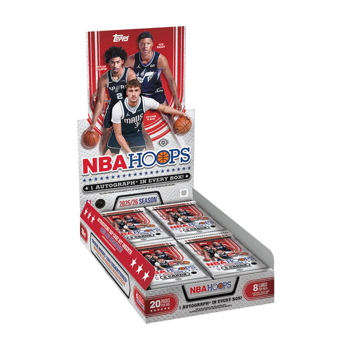 Topps - 2025/26 Hoops Basketball Hobby Box (20 Packs: 1 Autograph card)