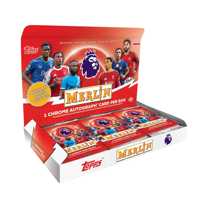 Topps - Merlin Premier League 2026 Hobby Box (18 Packs & 1 Autograph card)