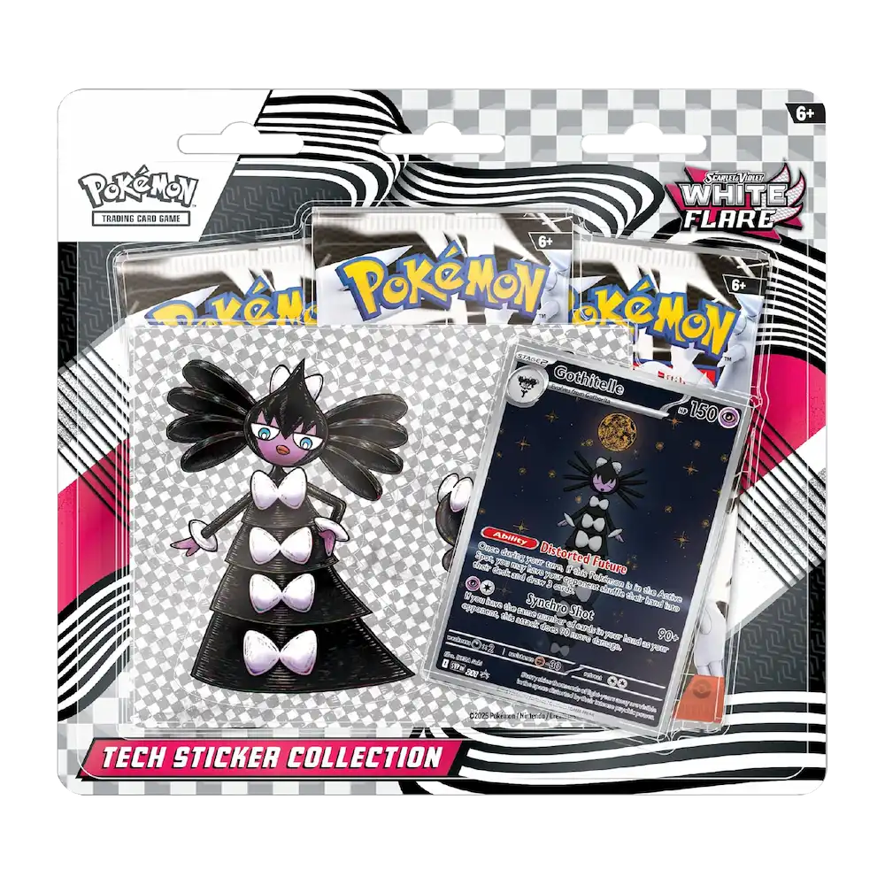 Pokémon - Scarlet & Violet: White Flare Tech Sticker Collection (3 Packs & Sticker Sheet)
